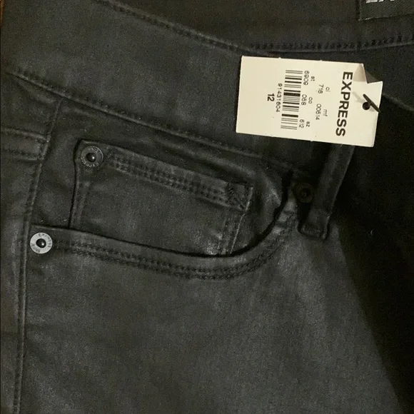 Express Black Skinny Jeans Sleek Style - Picture 4 of 8